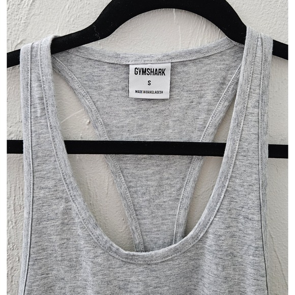 Gymshark Heather Gray Women's Racerback Tank Top Size Small Workout Gym Training - Picture 2 of 8